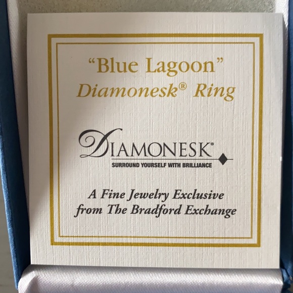 NIB Diamonesk “Blue Lagoon” Ring - Picture 5 of 7